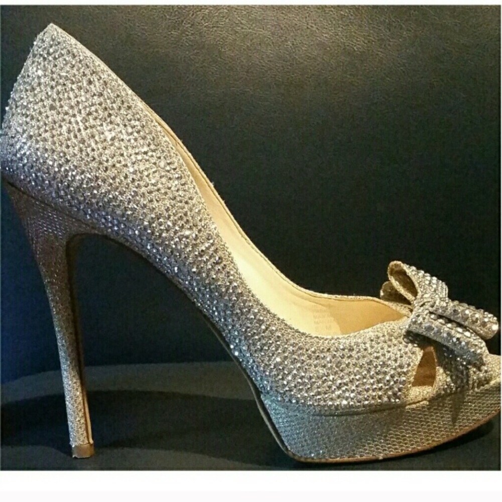 INC Sparkly High Heels With Bow
